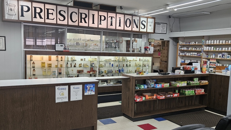 Inside of Marinco Pharmacy.